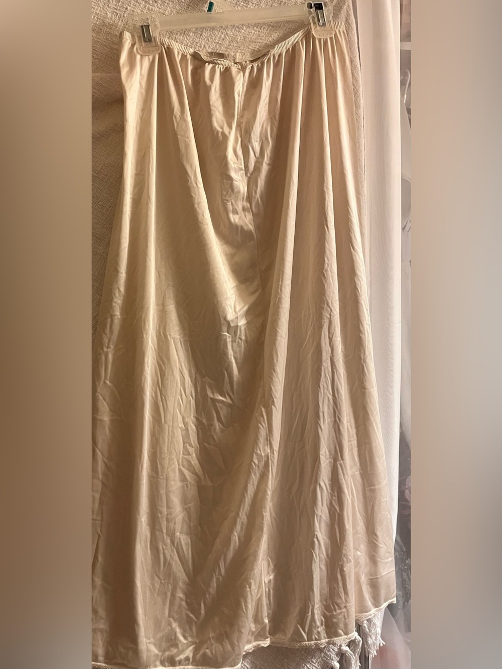 Vanity Fair Cream Satin Maxi half  slip